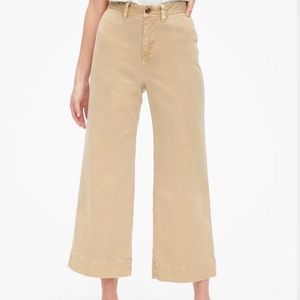 GAP High Rise Wide-Leg Crop Khakis